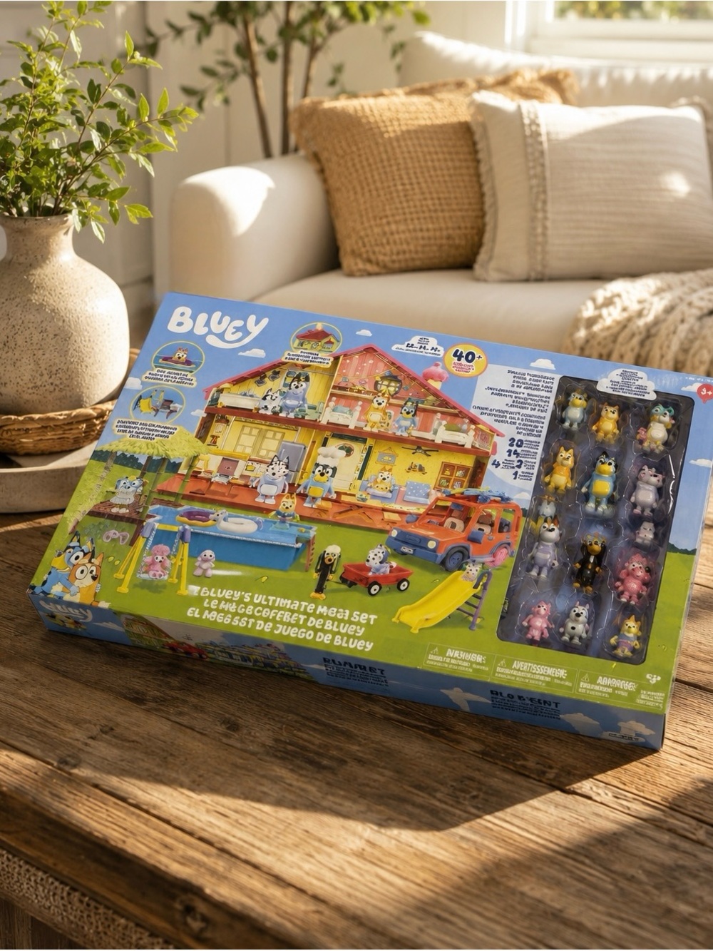 🆕 Bluey Ultimate Mega Set 40-piece toy bundle Bluey's family Home Pool Playset